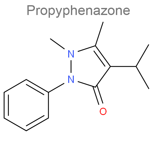 Структурная формула 3 Кофеин + Парацетамол + Пропифеназон