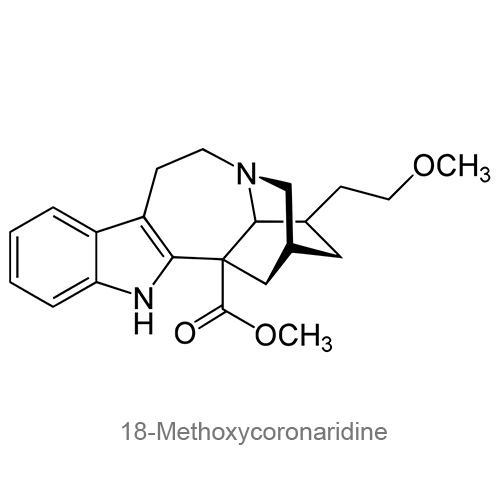 18-Метоксикоронаридин структурная формула