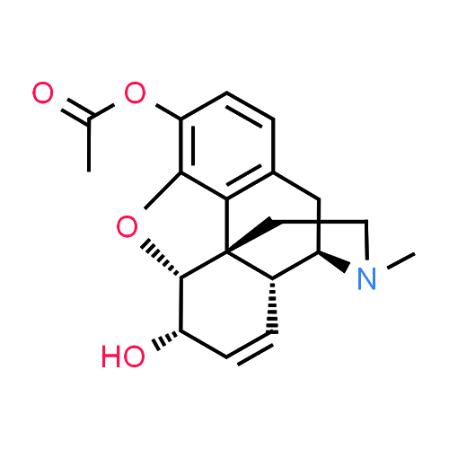 3-Моноацетилморфин структурная формула