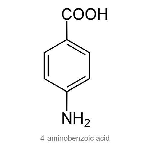 4-аминобензойная кислота структурная формула