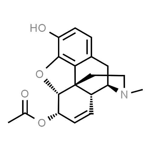 6-Моноацетилморфин структурная формула