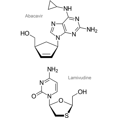 Абакавир + Ламивудин структурная формула