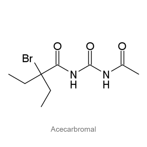 Структурная формула Ацекарбромал