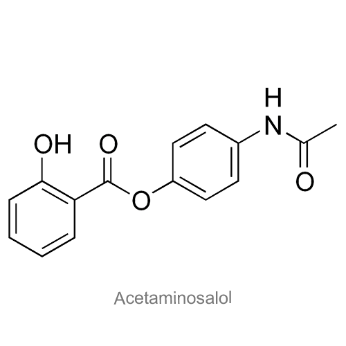 Структурная формула Ацетаминосалол
