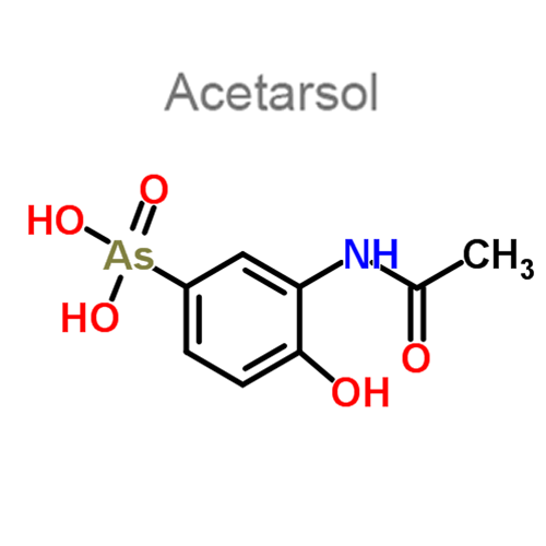 Структурная формула Ацетарсол + Борная кислота + Декстроза + Сульфаниламид