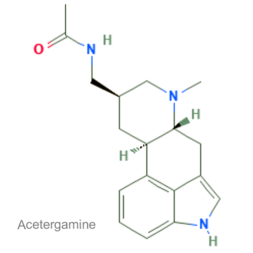 Структурная формула Ацетергамин