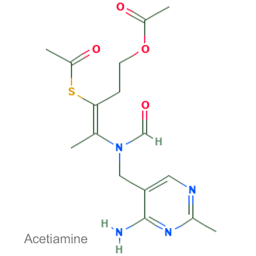 Структурная формула Ацетиамин