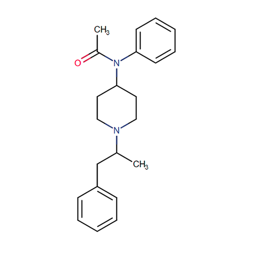 Ацетил-альфаметилфентанил структурная формула