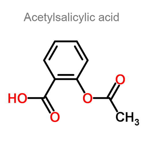 Ацетилсалициловая кислота + Аскорбиновая кислота структурная формула