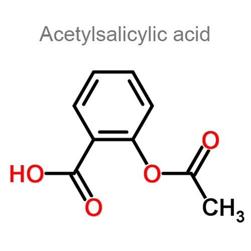 Структурная формула Ацетилсалициловая кислота + Глицин