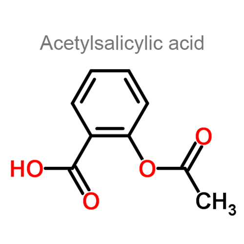 Ацетилсалициловая кислота + Клопидогрел структурная формула