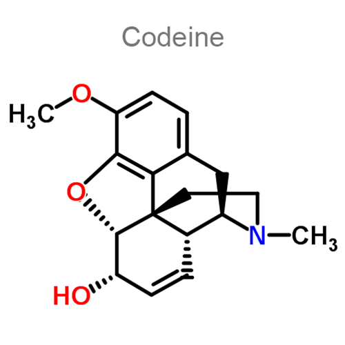 Структурная формула 2 Ацетилсалициловая кислота + Кодеин + Кофеин + Парацетамол