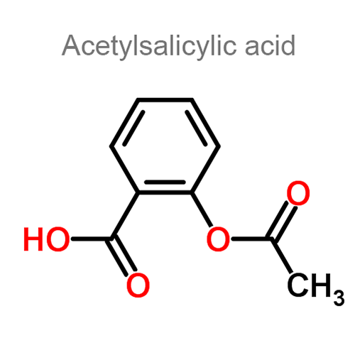 Ацетилсалициловая кислота + Кофеин + Аскорбиновая кислота структурная формула