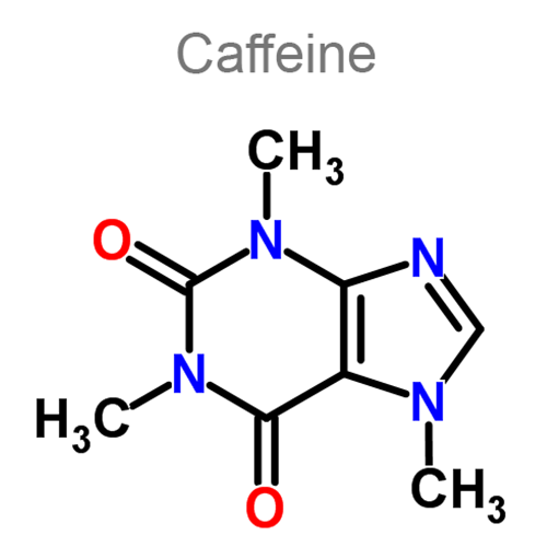 Структурная формула 2 Ацетилсалициловая кислота + Кофеин + Парацетамол