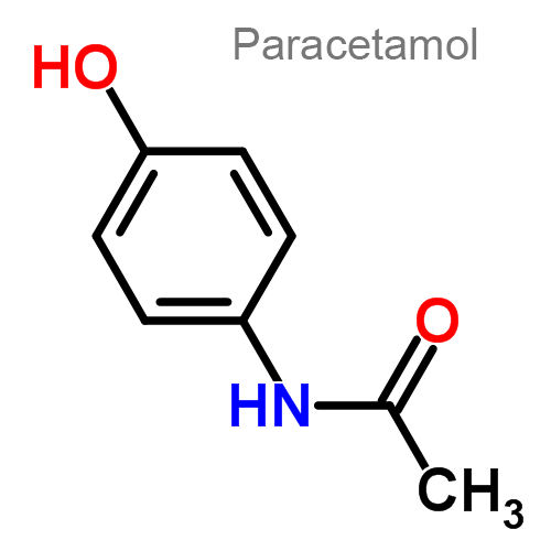 Ацетилсалициловая кислота + Кофеин + Парацетамол структурная формула 3