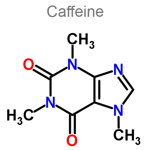Структурная формула 2 Ацетилсалициловая кислота + Кофеин + Парацетамол + Аскорбиновая кислота