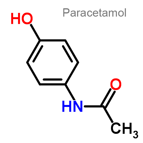 Структурная формула 3 Ацетилсалициловая кислота + Кофеин + Парацетамол + Аскорбиновая кислота