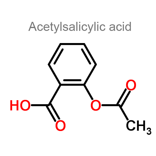 Ацетилсалициловая кислота + Парацетамол структурная формула