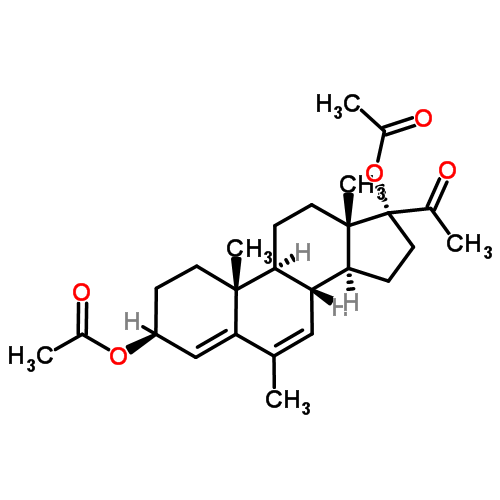 Структурная формула Ацетомепрегенол