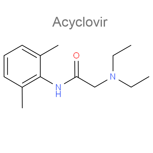 Структурная формула Ацикловир + Гидрокортизон