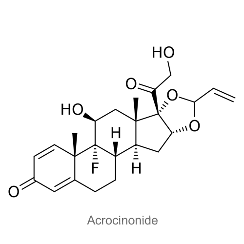 Структурная формула Акроцинонид