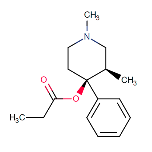 Структурная формула Альфапродин