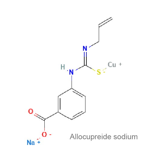 Аллокупреид натрия структурная формула