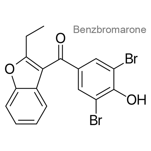 Структурная формула 2 Аллопуринол + Бензбромарон