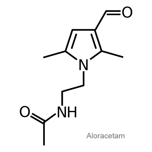 Структурная формула Алорацетам