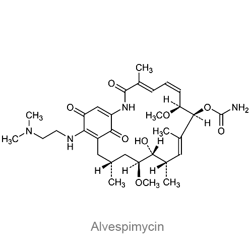 Алвеспимицин структурная формула