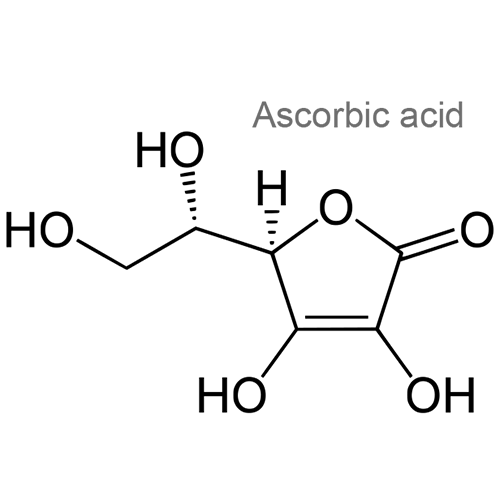 Структурная формула 3 Амилметакрезол + Дихлорбензиловый спирт + Аскорбиновая кислота