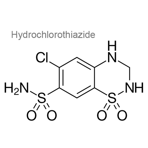 Структурная формула 2 Амилорид + Гидрохлоротиазид