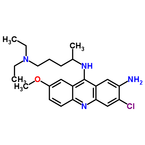Структурная формула Аминоакрихин