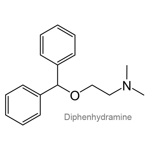 Структурная формула 2 Аминофиллин + Дифенгидрамин + Индометацин