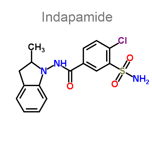 Структурная формула 2 Амлодипин + Индапамид + Лизиноприл