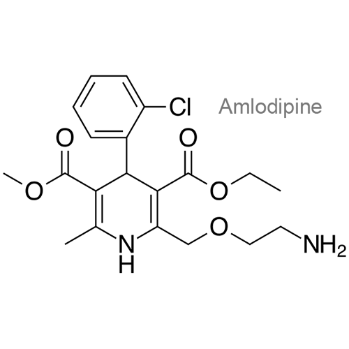 Амлодипин + Индапамид + Периндоприл структурная формула