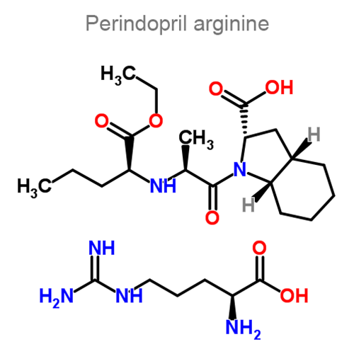 Структурная формула 3 Амлодипин + Индапамид + Периндоприла аргинин