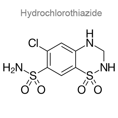 Структурная формула 3 Амлодипин + Валсартан + Гидрохлоротиазид