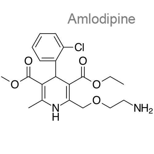 Структурная формула Амлодипин + Валсартан + Гидрохлоротиазид