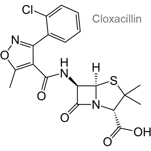 Структурная формула 2 Ампициллин + Клоксациллин