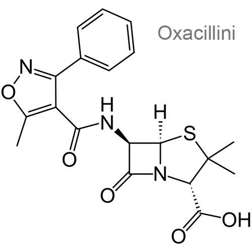 Структурная формула 2 Ампициллин + Оксациллин
