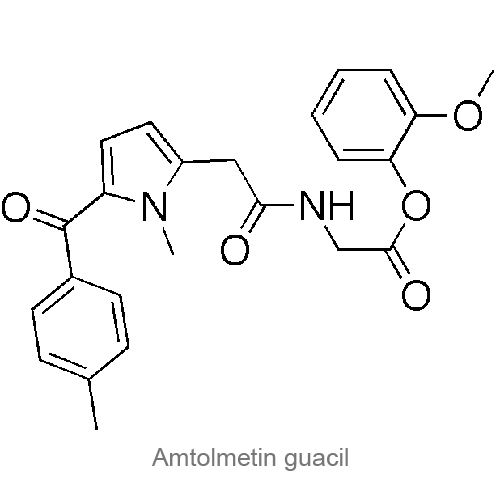 Амтолметин гуацил структурная формула
