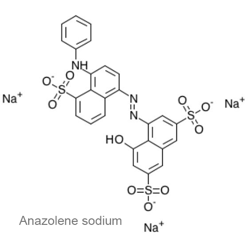 Структурная формула Аназолен натрия
