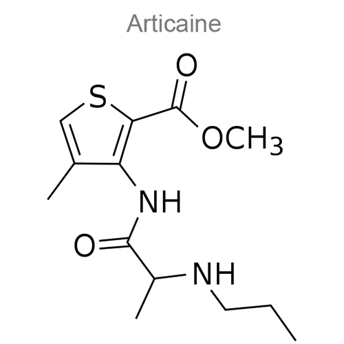 Структурная формула Артикаин + Эпинефрин