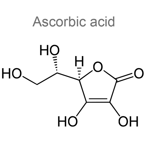 Структурная формула Аскорбиновая кислота [Аскорбиновая кислота + Натрия аскорбат]