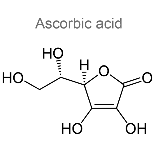 Структурная формула Аскорбиновая кислота + Бромгексина гидрохлорид + Кальция глюконат + Парацетамол + Рутозид
