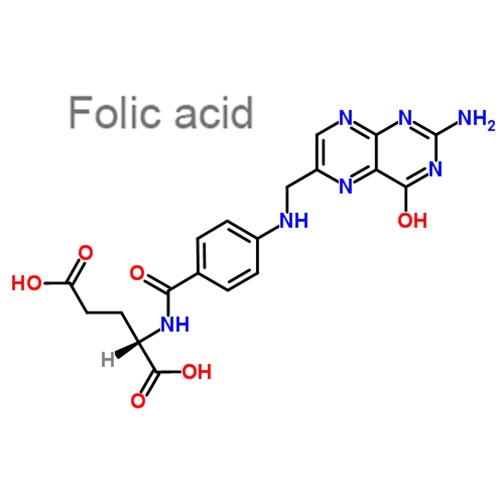 Аскорбиновая кислота + Фолиевая кислота структурная формула 2