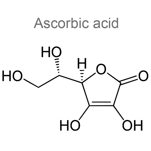 Аскорбиновая кислота + Фолиевая кислота структурная формула