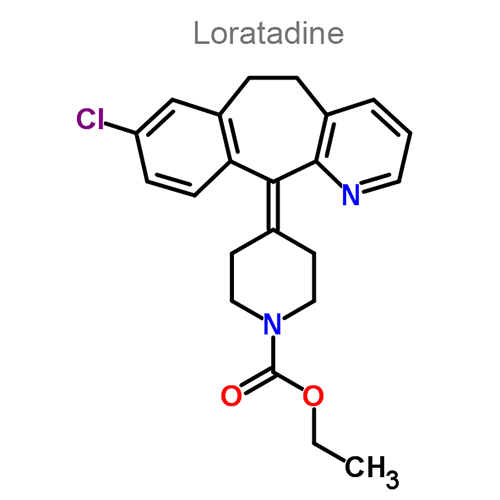 Структурная формула 3 Аскорбиновая кислота + Кальция глюконат + Лоратадин + Парацетамол + Римантадин + Рутозид