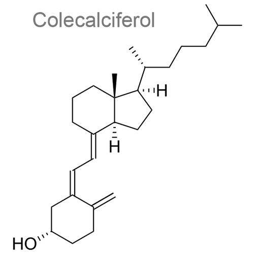 Структурная формула 3 Аскорбиновая кислота + Кальция карбонат + Колекальциферол
